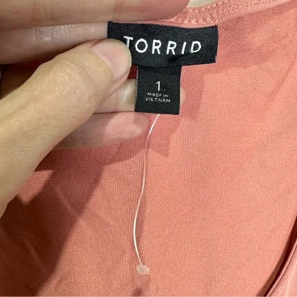 Torrid pink cupro front knit sleeveless tank top - Picture 5 of 9